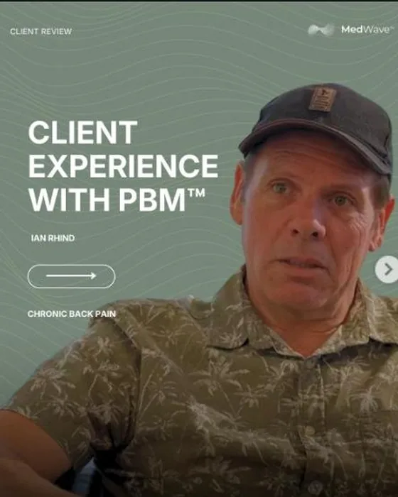 MedWave client review card about chronic back pain