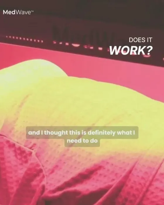 Still from a MedWave client video about red light therapy